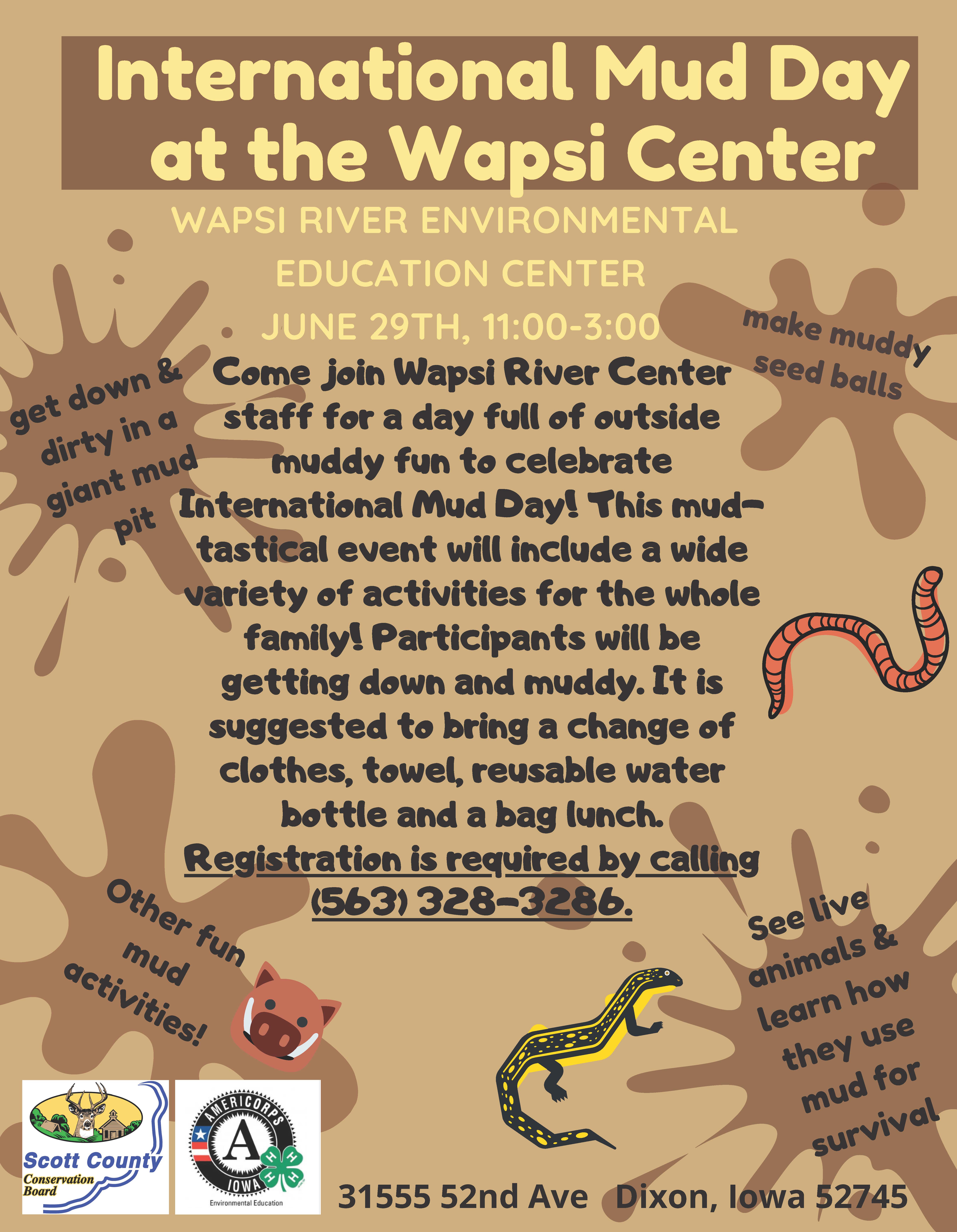 International Mud Day at the Wapsi Center Scott County, Iowa